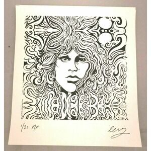 Strange Days Blotter Art by artist Levy Jim Morrison The Doors psychedelic art